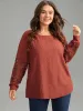 Solid Plisse Guipure Lace T-shirt sold by Bloomchic