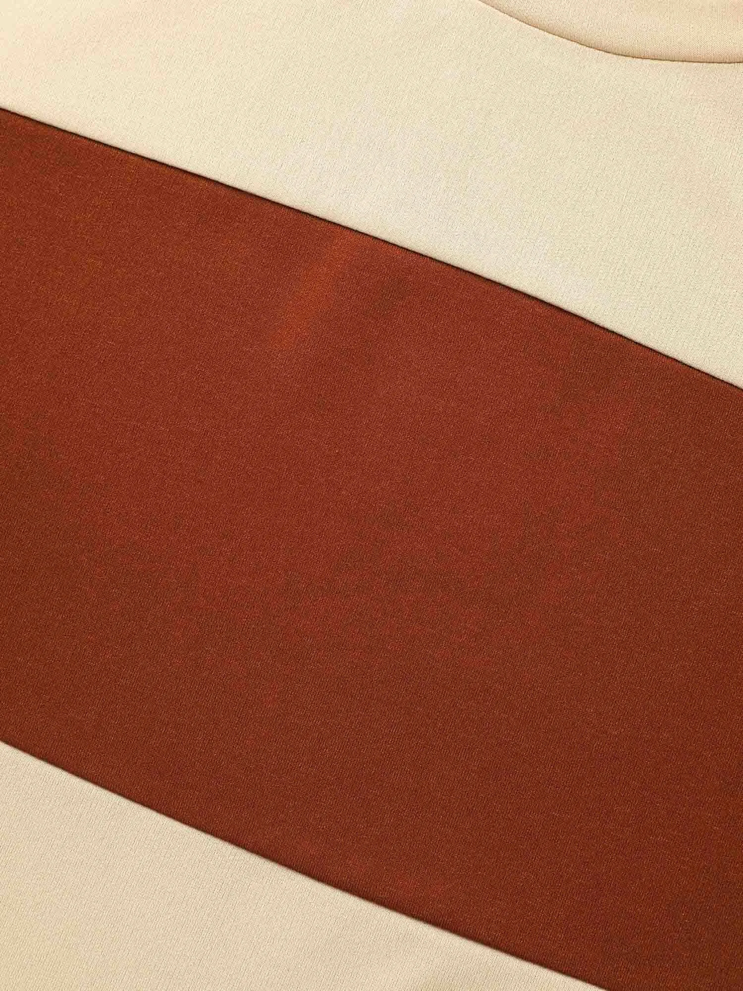 Round Neck Striped Contrast Patchwork Sweatshirt sold by Bloomchic product image thumbnail 5