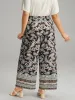 Boho Print Tassel Elastic Waist Pants sold by Bloomchic