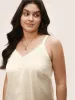 Satin Lace Panel Split Side Cami Top sold by Bloomchic