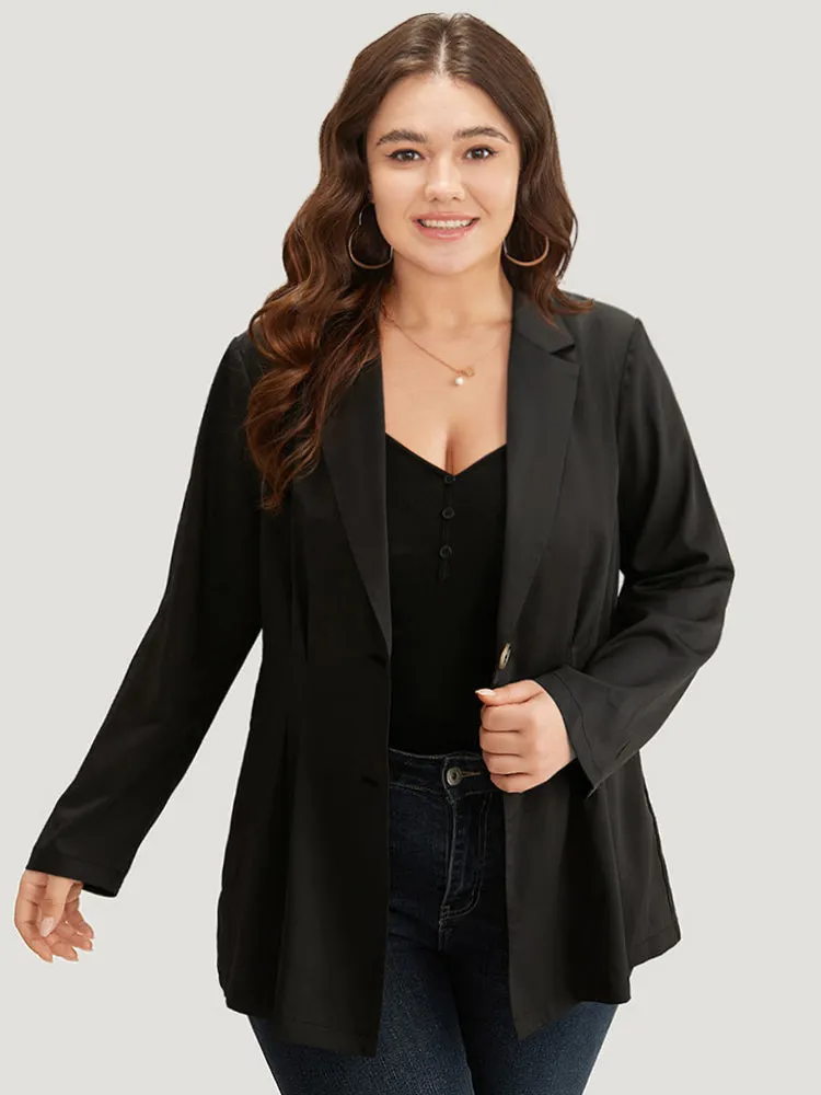 Suit Collar Button Up Plicated Detail Blazer sold by Bloomchic product image thumbnail 4