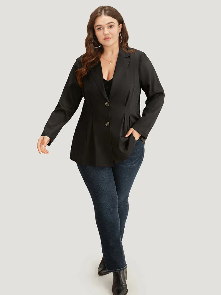 Suit Collar Button Up Plicated Detail Blazer sold by Bloomchic product image thumbnail 5