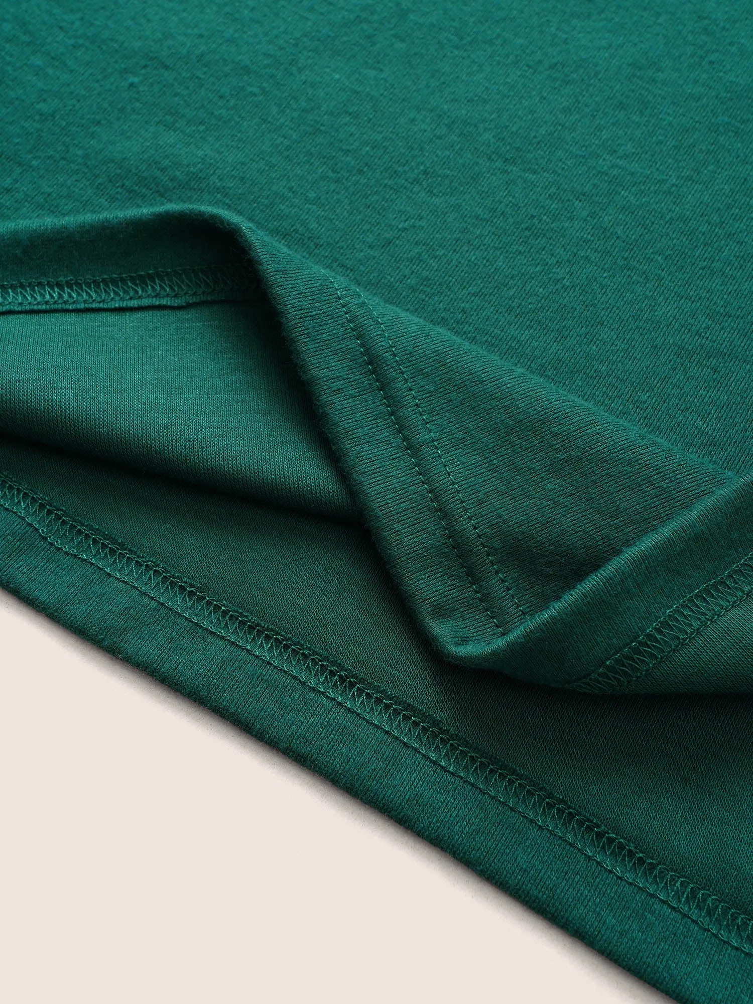 Solid Plants Guipure Lace Gathered T-shirt sold by Bloomchic product image thumbnail 5