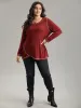 Contrast Trim Stitch Button Detail T-shirt sold by Bloomchic