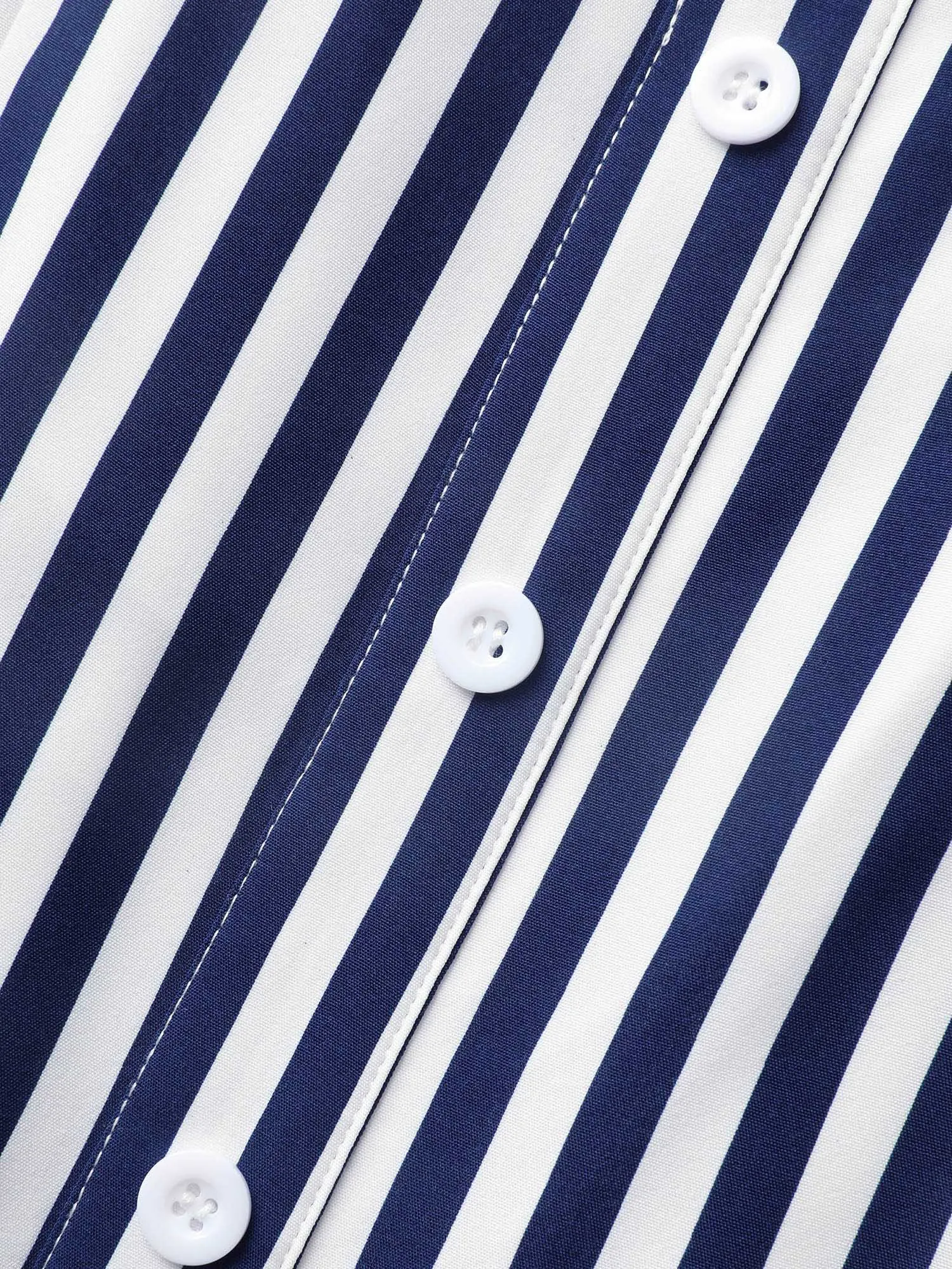 Striped Button Detail Split Front Midi Dress sold by Bloomchic product image thumbnail 5