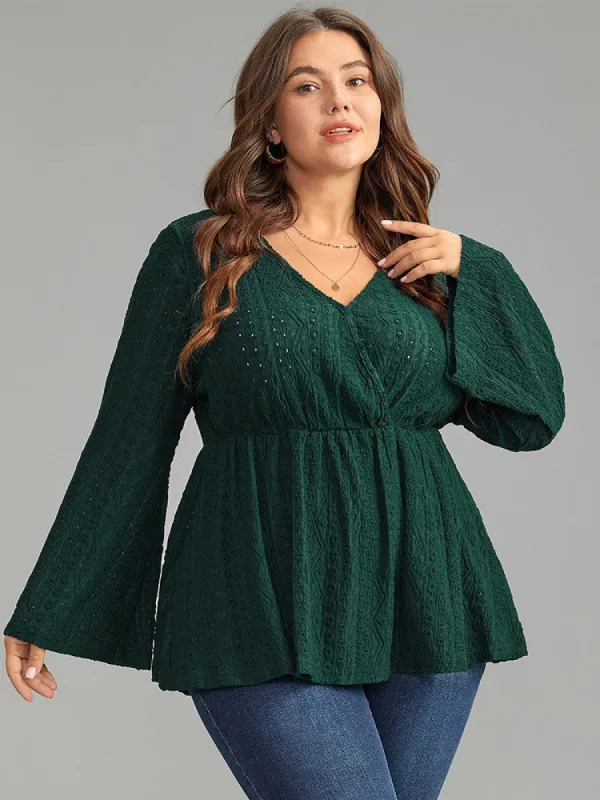 Plain Broderie Anglaise Ruffles T-shirt sold by Bloomchic