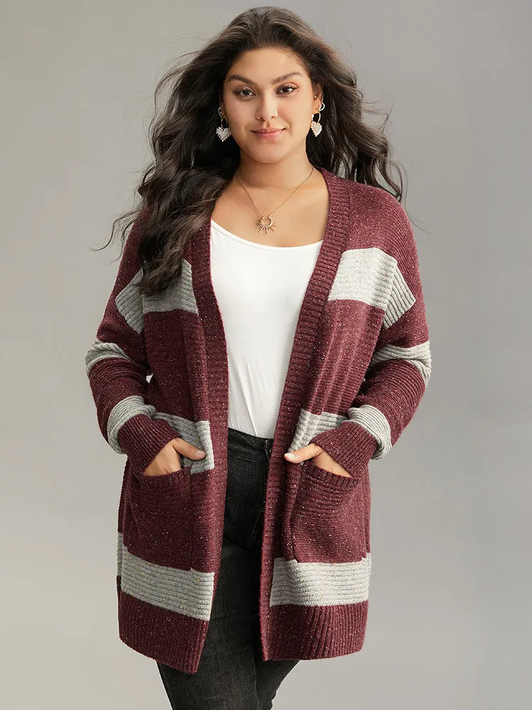 Colorblock Patched Pocket Open Front Cardigan sold by Bloomchic product image thumbnail 3