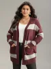 Colorblock Patched Pocket Open Front Cardigan sold by Bloomchic
