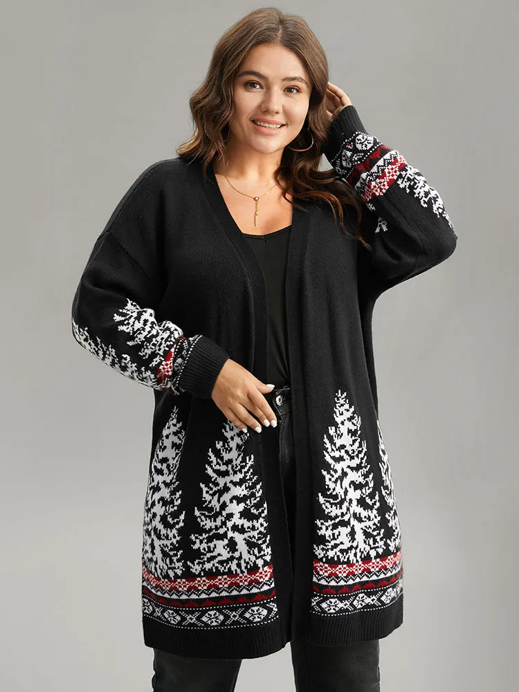 Christmas Trees Contrast Cardigan sold by Bloomchic product image thumbnail 5