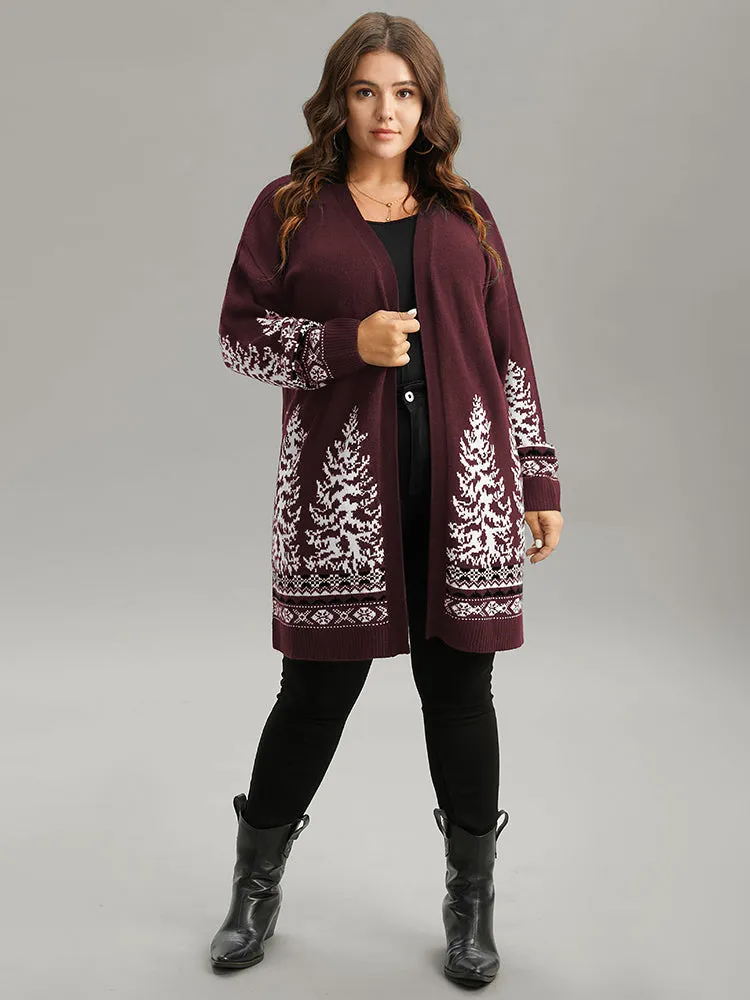 Christmas Trees Contrast Cardigan sold by Bloomchic product image thumbnail 4