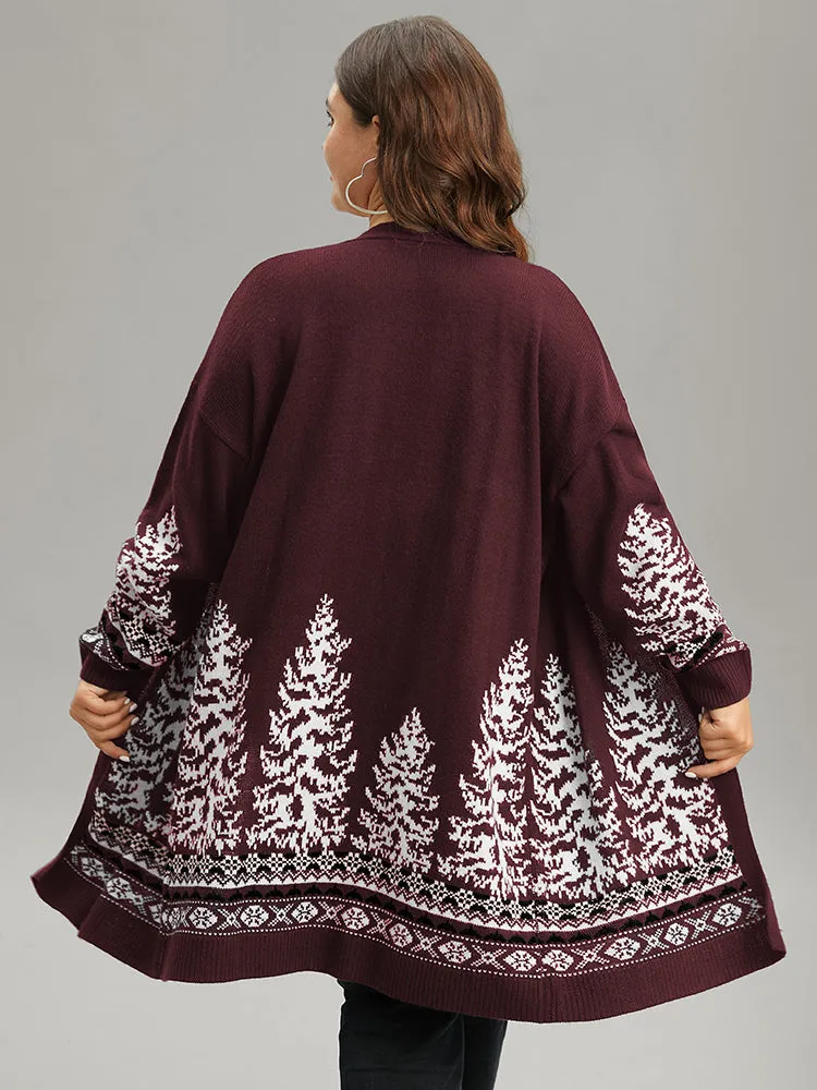 Christmas Trees Contrast Cardigan sold by Bloomchic product image thumbnail 2