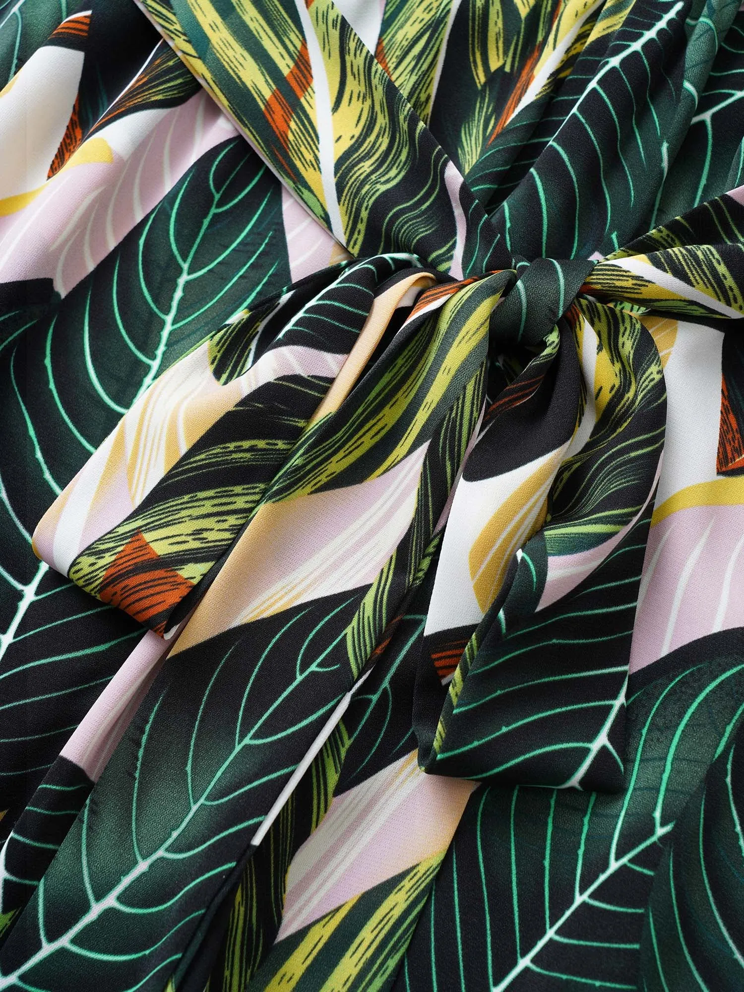 Plants Patchwork Pocket Square Neck Dress sold by Bloomchic product image thumbnail 5