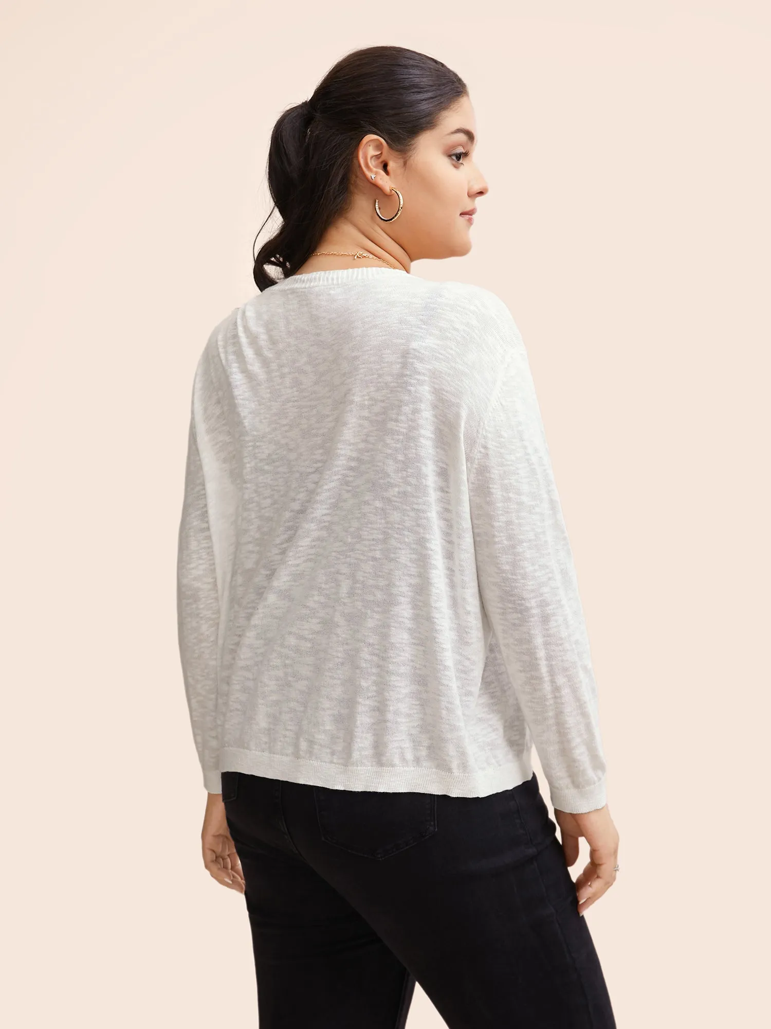 Solid Kimono Collar Knit Cardigan sold by Bloomchic product image thumbnail 2