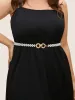 Twist Detail Faux Pearl Decor Belt sold by Bloomchic