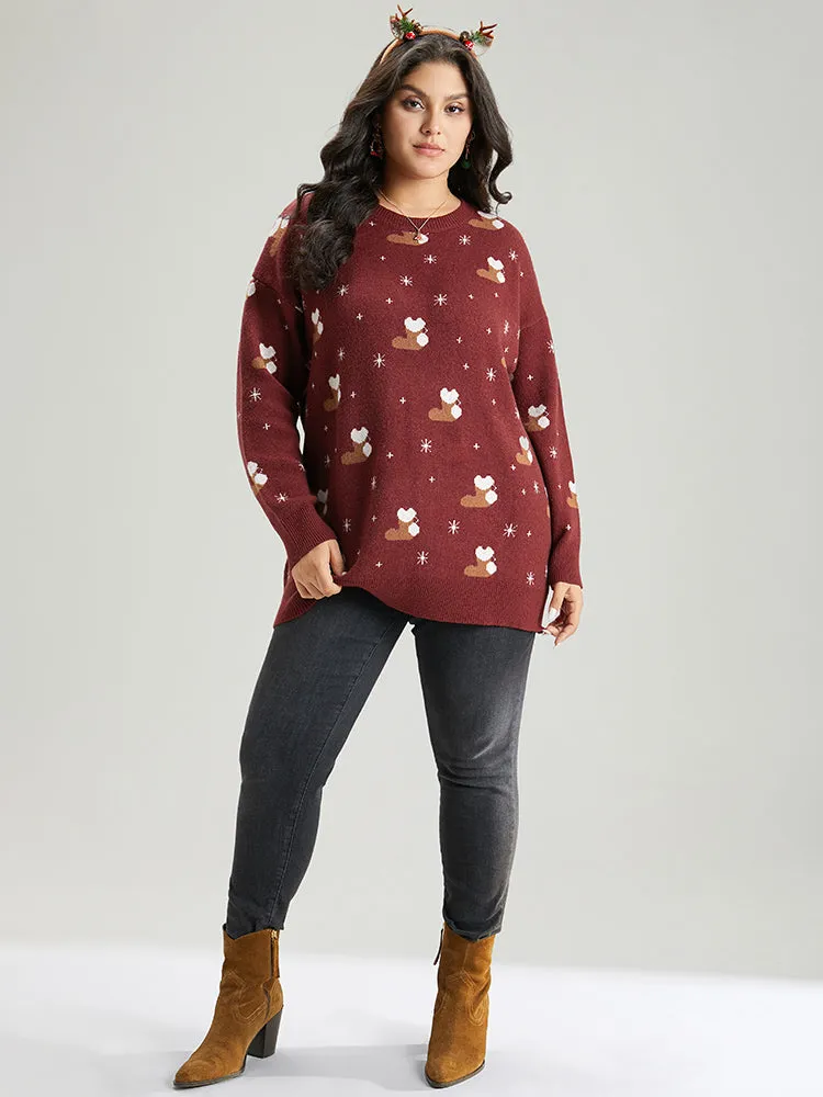 Supersoft Essentials Christmas Print Star Round Neck Pullover sold by Bloomchic product image thumbnail 5