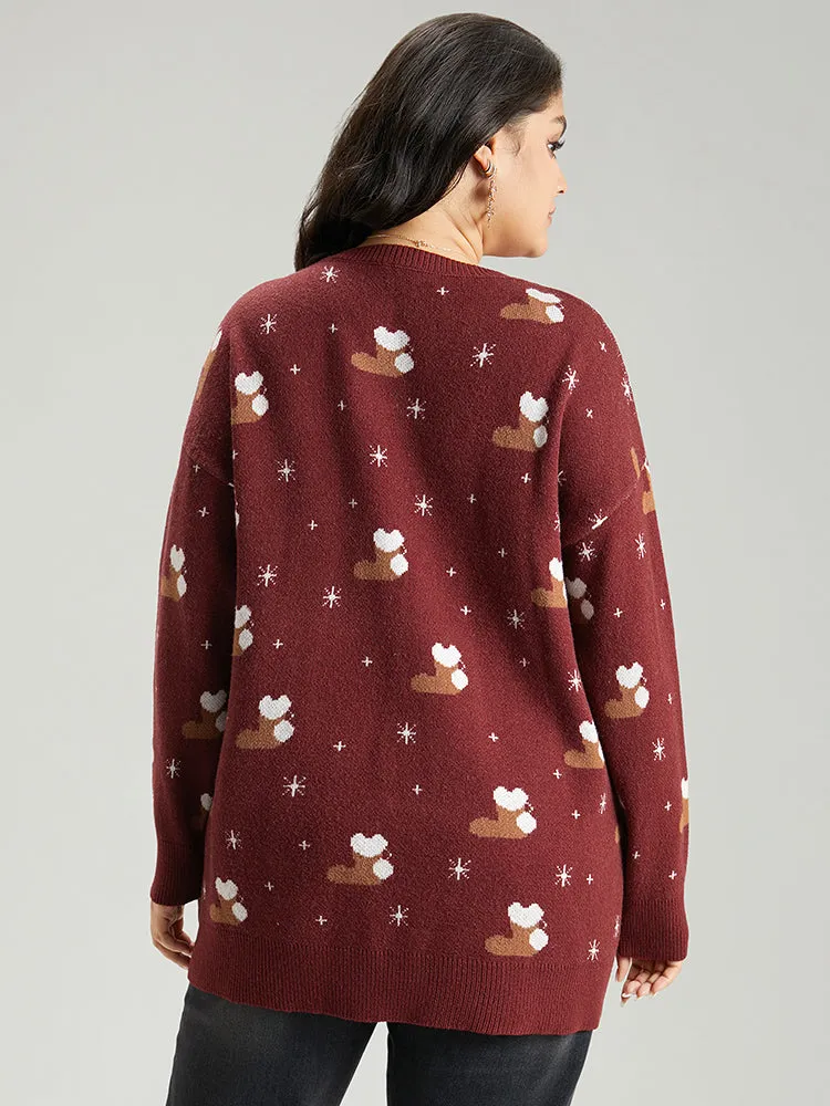 Supersoft Essentials Christmas Print Star Round Neck Pullover sold by Bloomchic product image thumbnail 2