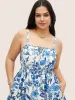 Boho Print Tie Knot Shirred Cami Dress sold by Bloomchic