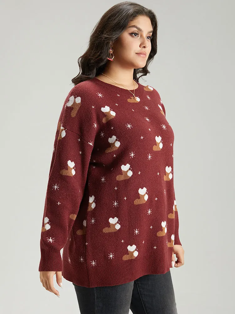 Supersoft Essentials Christmas Print Star Round Neck Pullover sold by Bloomchic product image thumbnail 4
