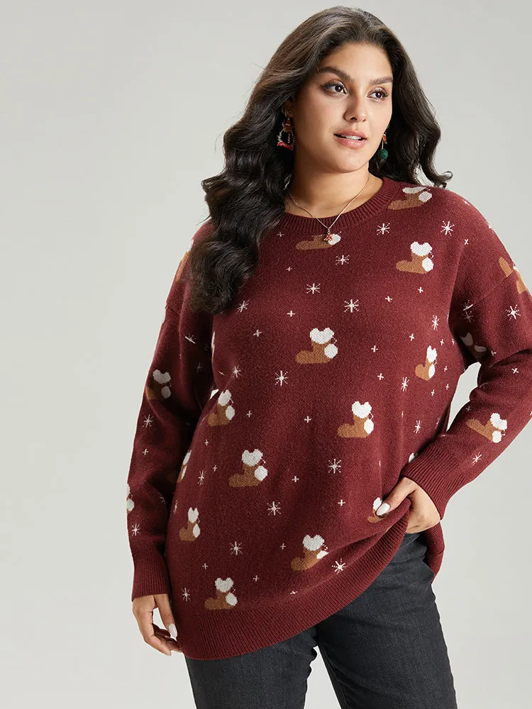 Supersoft Essentials Christmas Print Star Round Neck Pullover sold by Bloomchic product image thumbnail 3