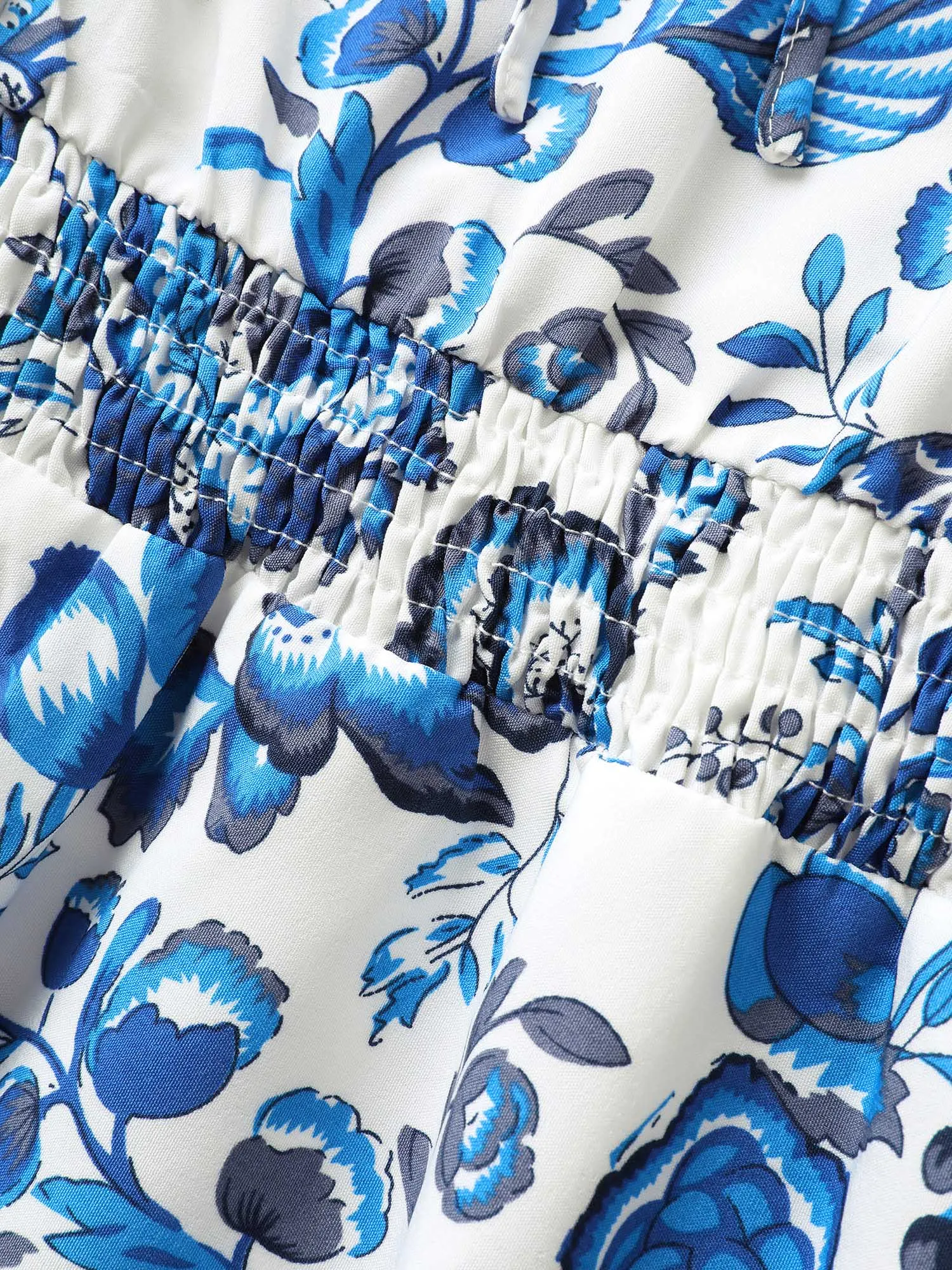 Boho Print Tie Knot Shirred Cami Dress sold by Bloomchic product image thumbnail 5