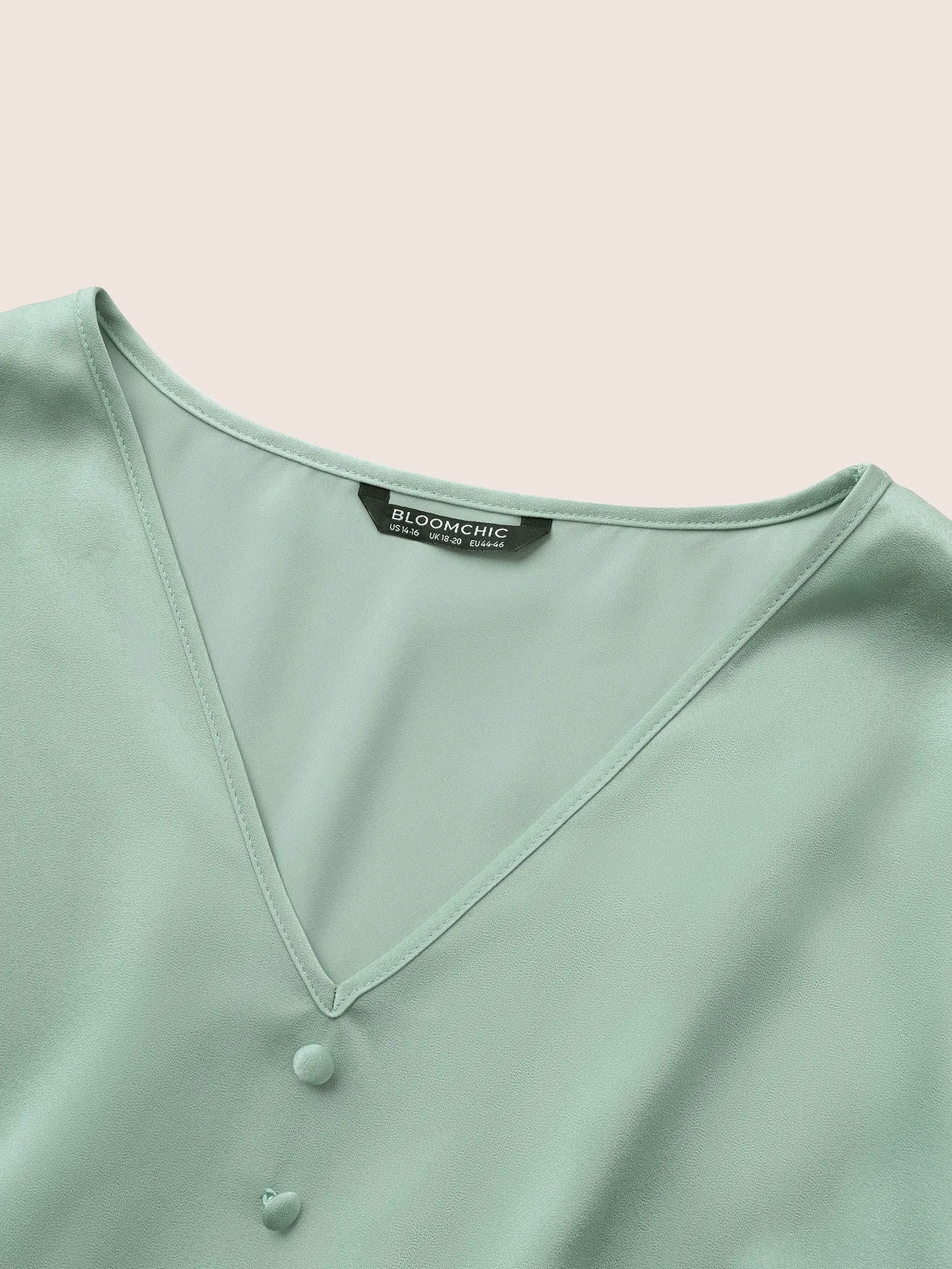 Plain Ruffles Button Detail Split Front Satin Dress sold by Bloomchic product image thumbnail 5