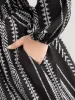 Striped Boho Print Shirred Split Hem Dress sold by Bloomchic