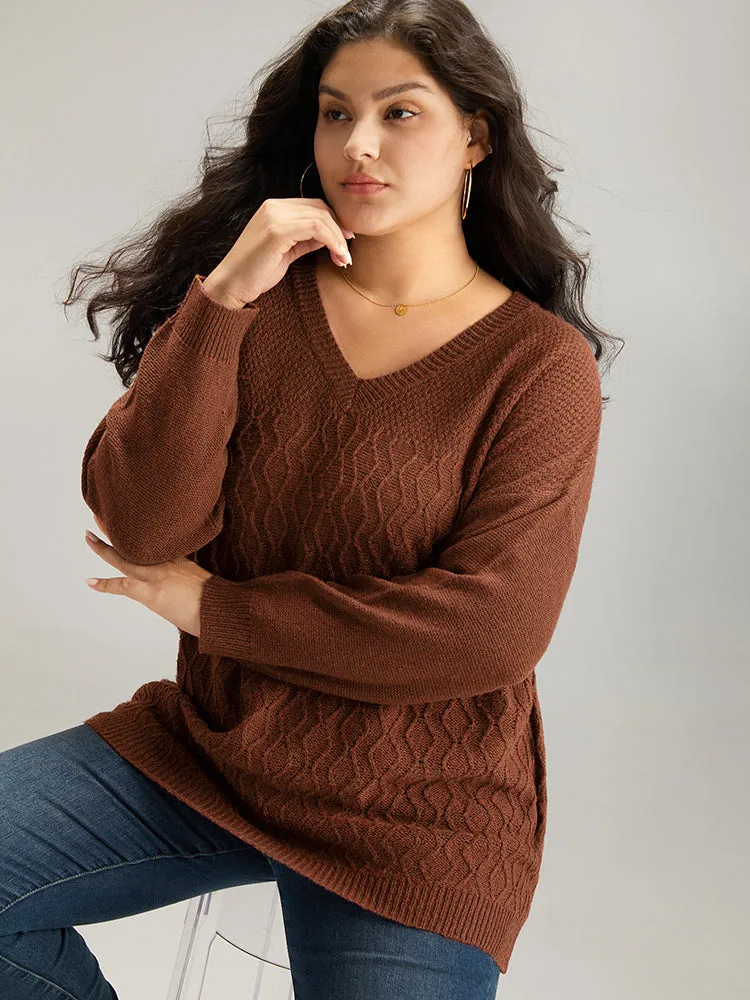 Plisse Solid Drop Shoulder Pullover sold by Bloomchic product image thumbnail 3