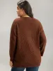 Plisse Solid Drop Shoulder Pullover sold by Bloomchic