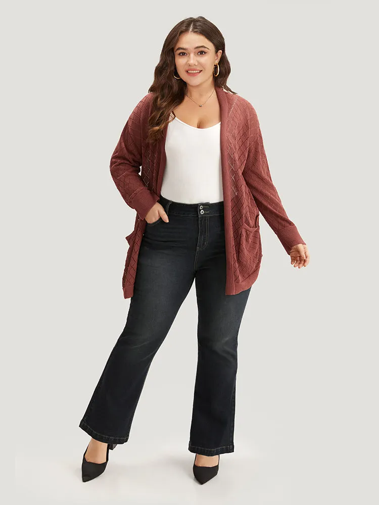 Plain Flare Leg Dark Wash Jeans sold by Bloomchic product image thumbnail 2