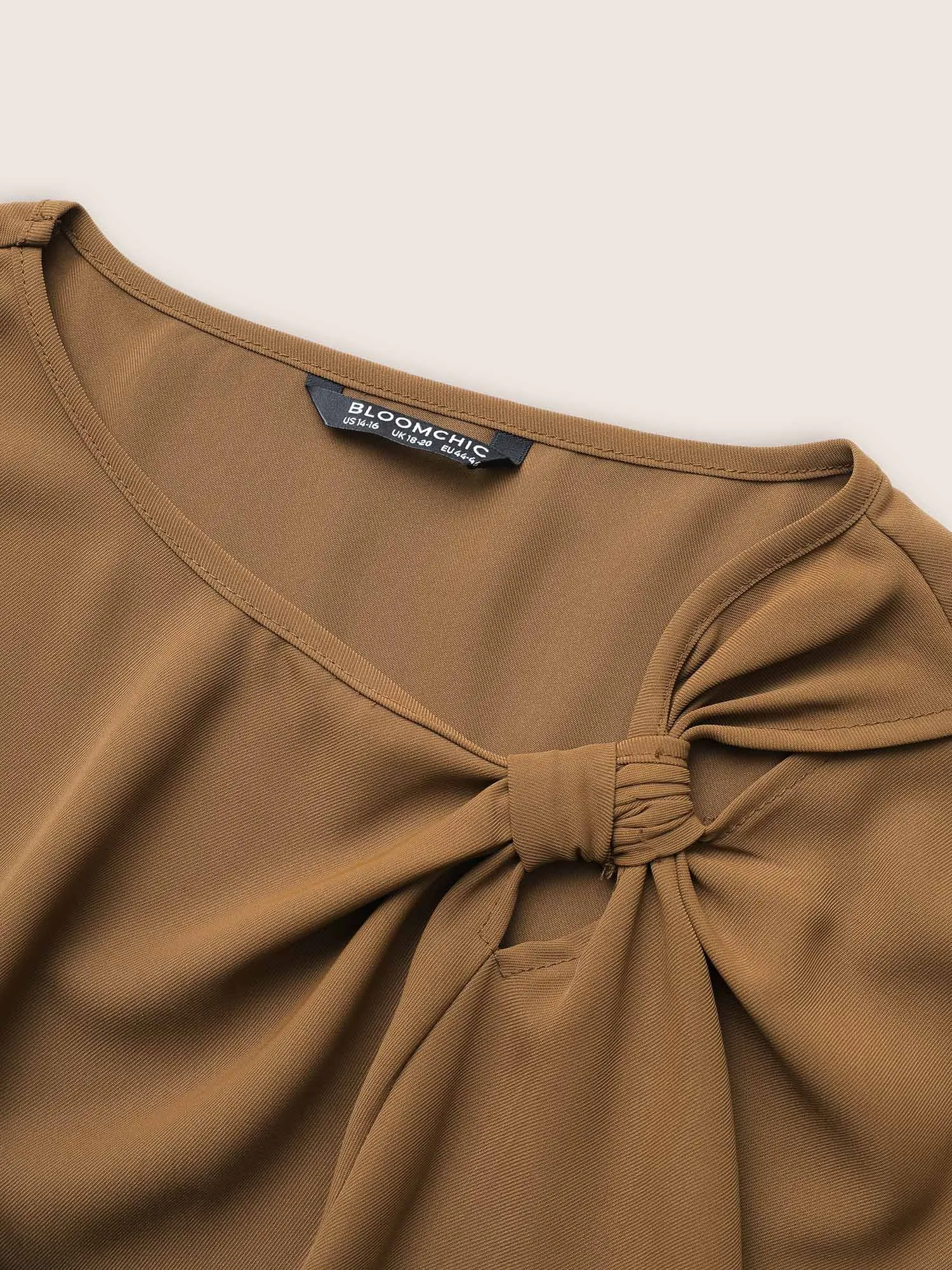 Tweed Twist Front Pocket Elastic Waist Dress sold by Bloomchic product image thumbnail 5