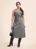 Stretch Woven Crushed Pleated Midi Dress sold by Bloomchic