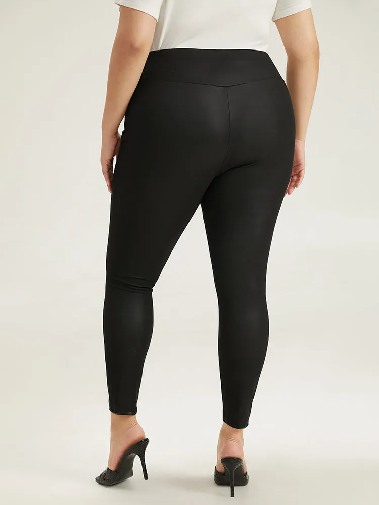 PU Skinny Wideband Waist Leggings sold by Bloomchic product image thumbnail 4