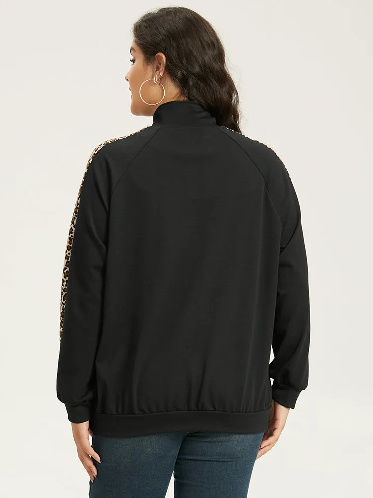 Leopard Print Patchwork Zipper Pocket Jacket sold by Bloomchic product image thumbnail 5