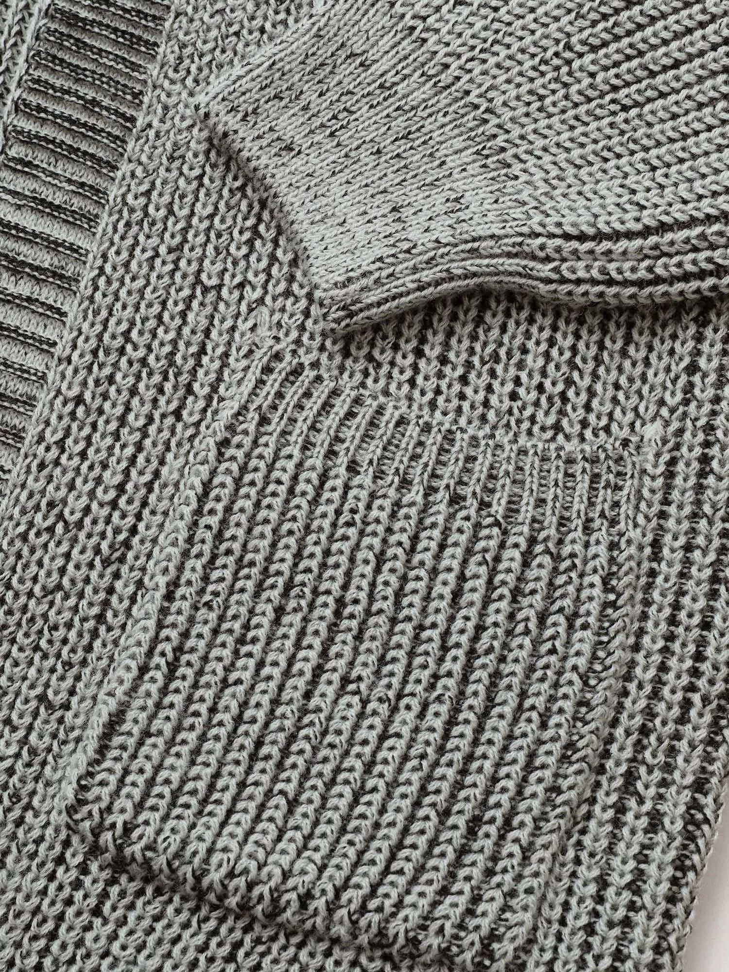 Solid Drop Shoulder Puff Sleeve Knit Cardigan sold by Bloomchic product image thumbnail 5