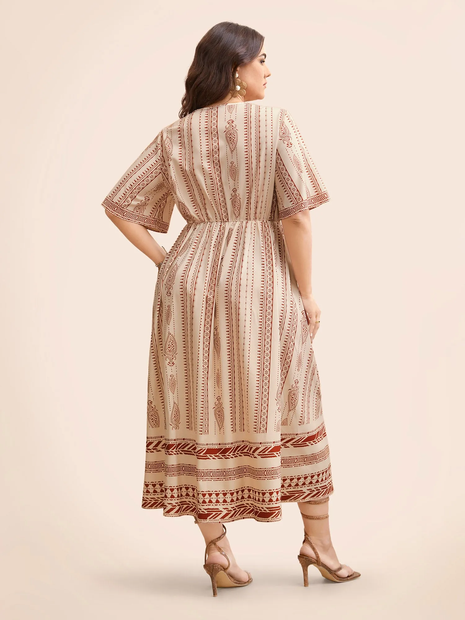Bandana Tassel Trim Elastic Waist Dress sold by Bloomchic product image thumbnail 3