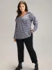 Striped Patchwork Raglan Sleeve T-shirt sold by Bloomchic