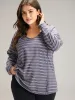 Striped Patchwork Raglan Sleeve T-shirt sold by Bloomchic
