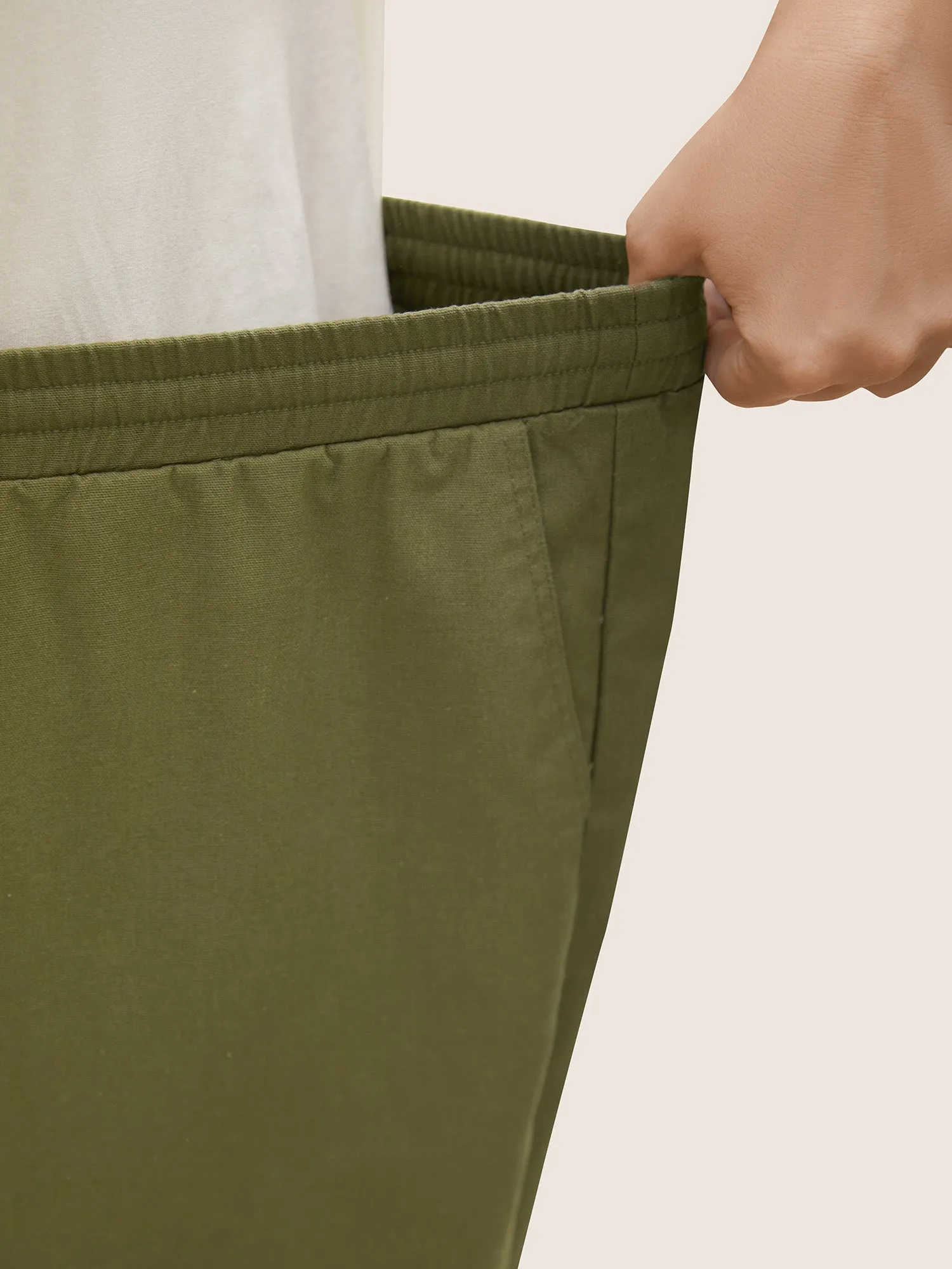 Linen Blend Wide Leg Cargo Pants sold by Bloomchic product image thumbnail 4