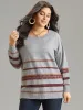Supersoft Essentials Anti-Pilling Bandana Striped Pullover sold by Bloomchic
