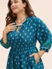 Paisley Print Tie Knot Lantern Sleeve Dress sold by Bloomchic