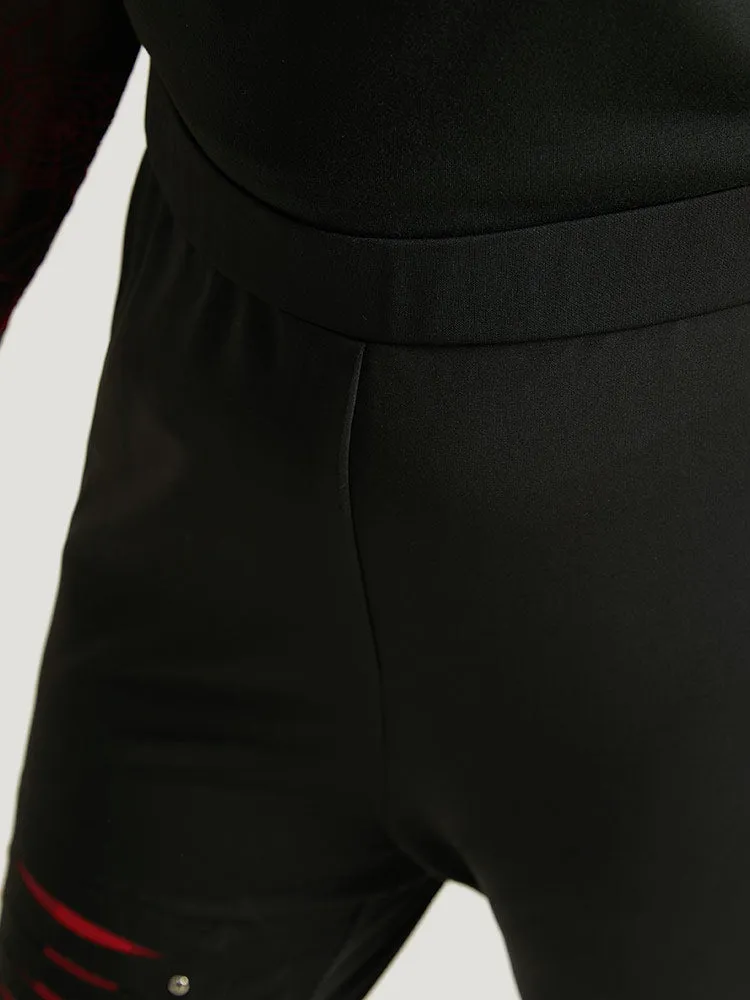 Halloween Skinny Plaid Patchwork Metal Nail Leggings sold by Bloomchic product image thumbnail 5