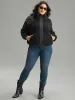 Solid Patchwork Button Up Pocket Zipper Jacket sold by Bloomchic