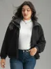 Solid Patchwork Button Up Pocket Zipper Jacket sold by Bloomchic