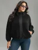 Solid Patchwork Button Up Pocket Zipper Jacket sold by Bloomchic