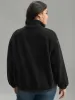 Solid Patchwork Button Up Pocket Zipper Jacket sold by Bloomchic