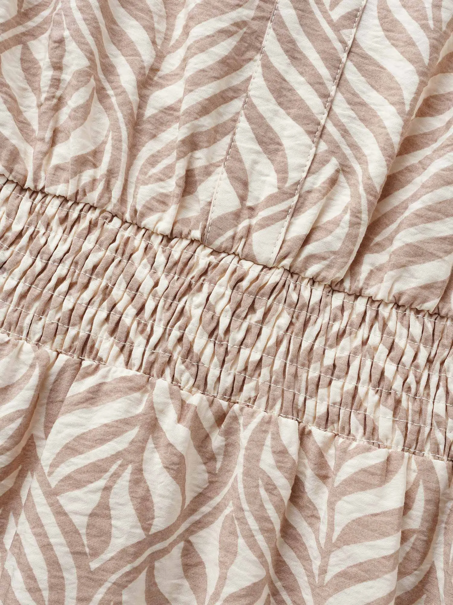 Boho Print Notched Collar Shirred Dress sold by Bloomchic product image thumbnail 5