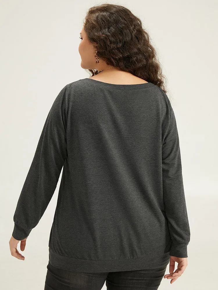 Round Neck Halloween Print Sweatshirt sold by Bloomchic product image thumbnail 5