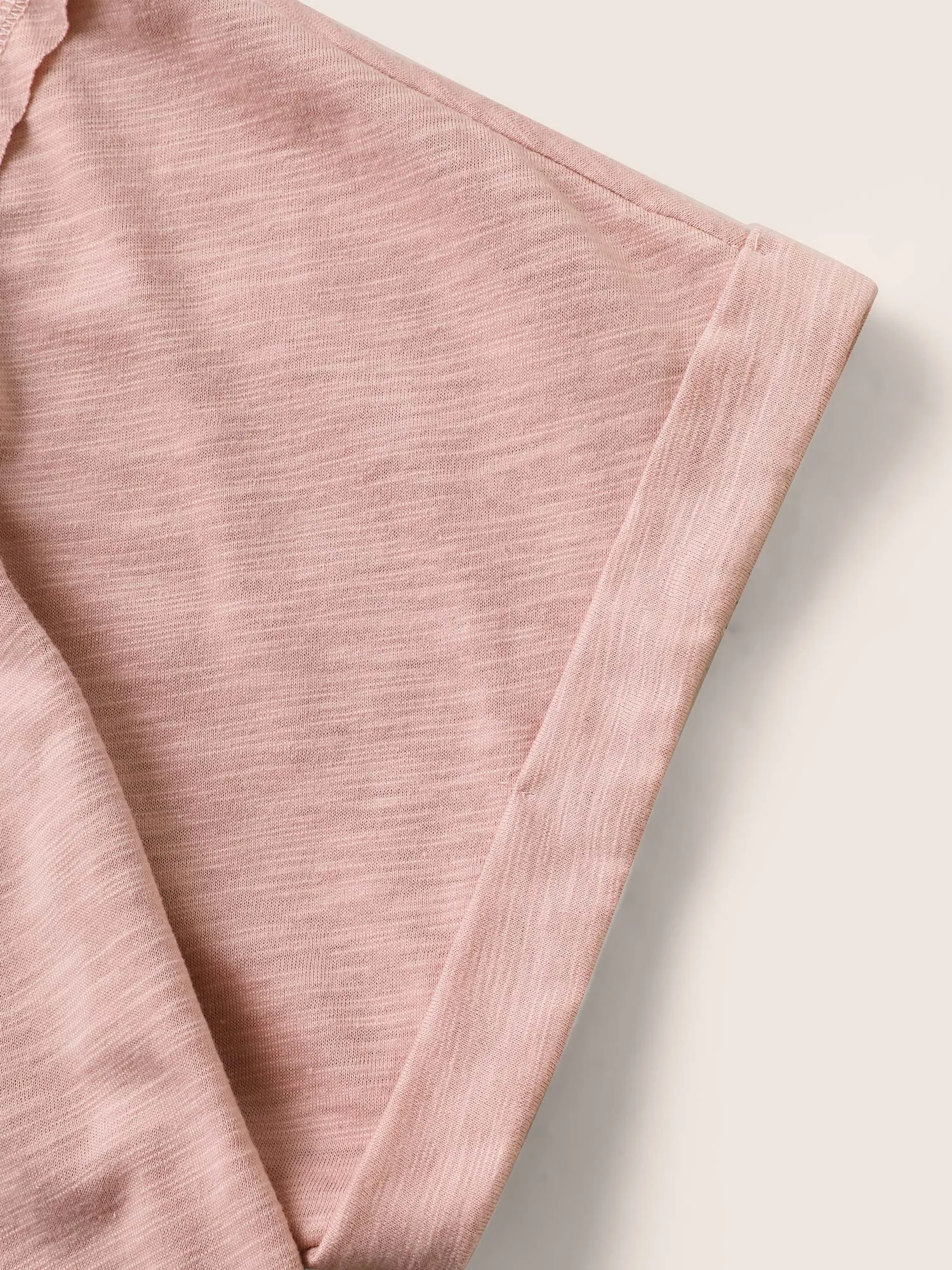 Round Neck Patchwork Cuffed Sleeve T-shirt sold by Bloomchic product image thumbnail 5