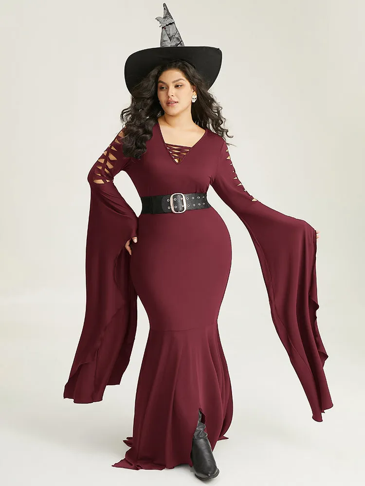 Halloween Ripped Extra Long Sleeve Dress sold by Bloomchic product image thumbnail 5