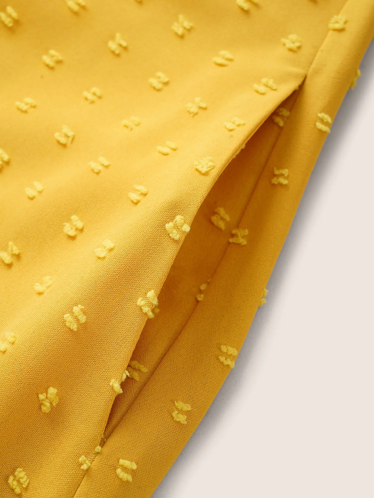 Citrus Texture Ruffle Sleeve Button Detail Dress sold by Bloomchic product image thumbnail 5